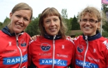 Helene Nilsson, Anette Roos, Maria Hart, guld i D120 stafett-DM