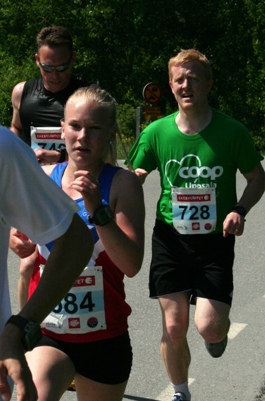 Sandra Boström på väg mot segerns i damer 5 km