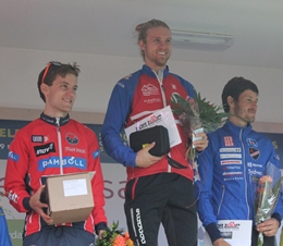 Medaljörer medel-SM 2015; Albin Ridefelt, Gustav Bergman, Oleksandr Kratov.