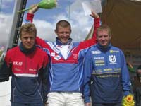 Fr.v. Silver: Mats Troeng, Guld: Jimmy Birklin, Brons: Mattias Karlsson.