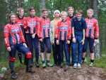 Gänget från OK Linné: Lena, Sixten, Olle, Daniel, Max, Tuve, Olof, Johannes och Viktor. Ingrid Bjernald och Åsa Ridefelt deltog också halva veckan var.